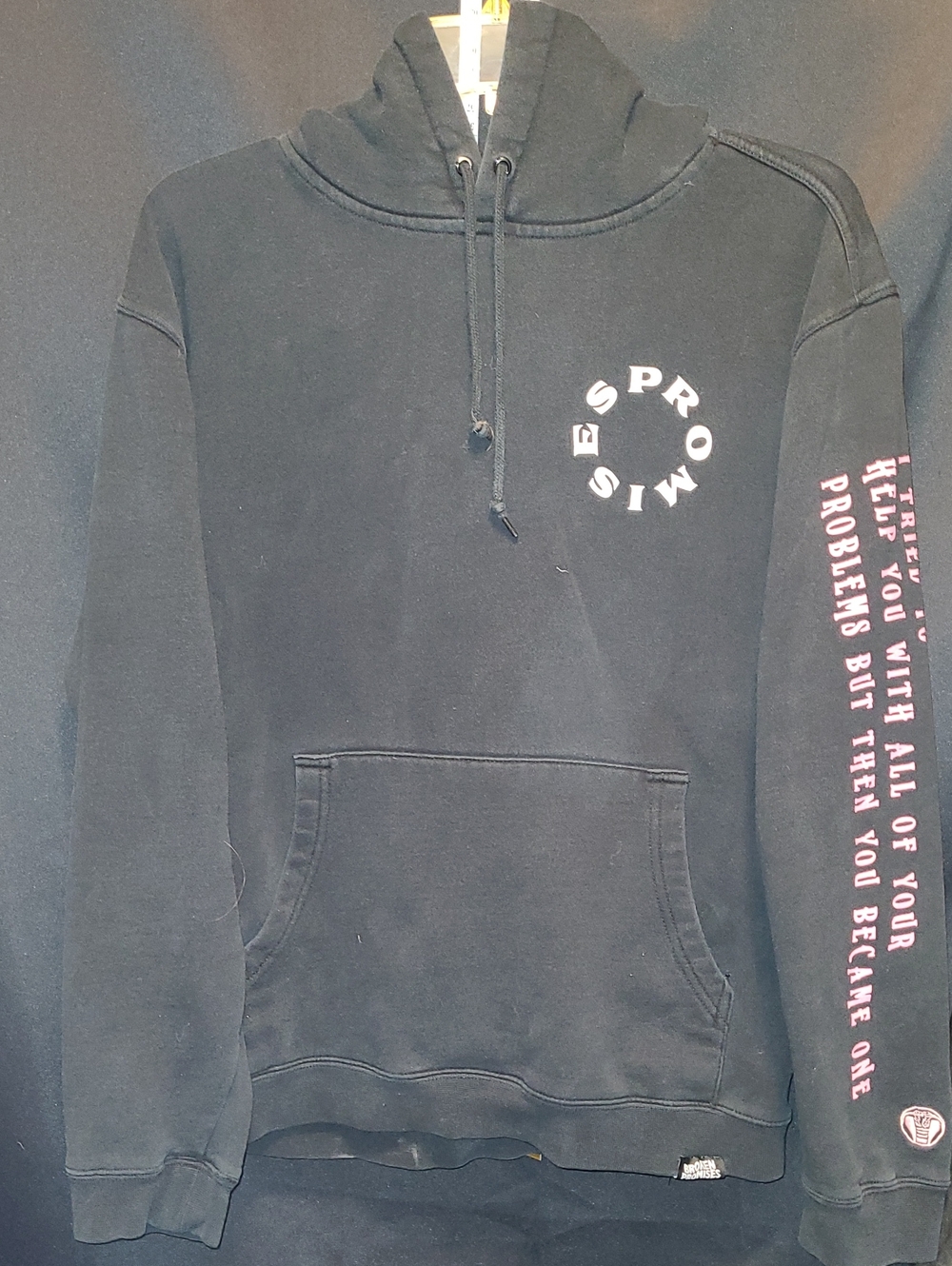 Broken Promises Co. SIZE MED Black Hoodie